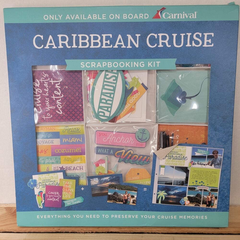 Carnival Caribbean Cruise Scrapbooking Kit (stingray) - NEW
